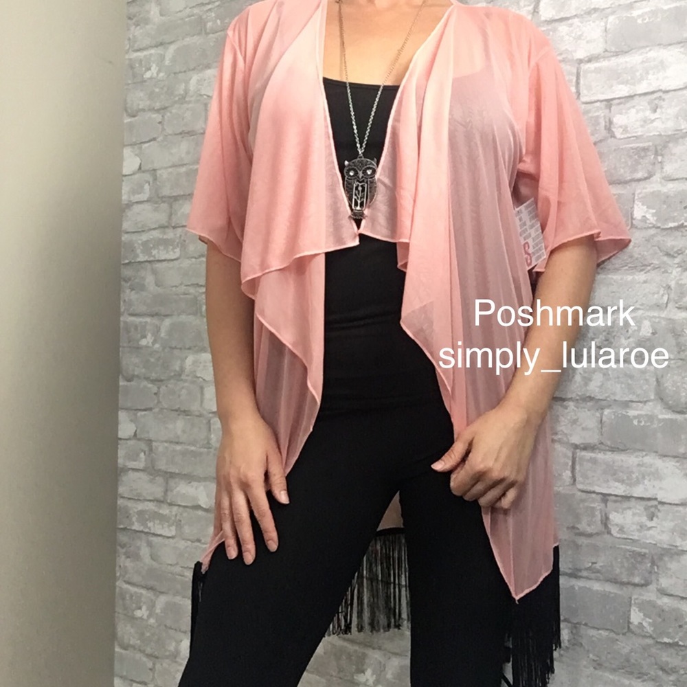 LuLaRoe Solid Pink Monroe Kimono Sizes 0 - 12